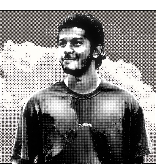 Atul Govind M E — 1-bit dither portrait